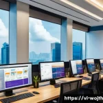 Home 22 가치중심 기술 선택을 위한 실무 가이드 - A modern Vietnamese office environment with diverse professionals in business attire collaborating a...